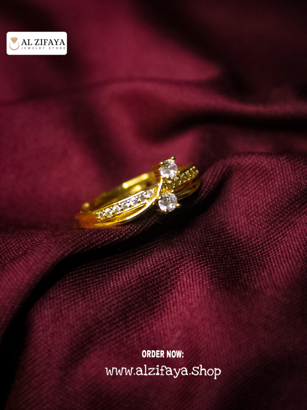 DOUBLE STONE STYLE RING